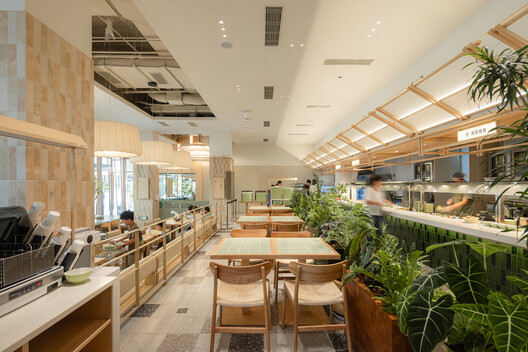 Wanhua Green Heart Food Market, Yunlang Canteen / XU Studio Wanhua Green Heart Food Market, Yunlang Canteen / XU Studio - Interior Photography, Dining room, Lighting, Glass