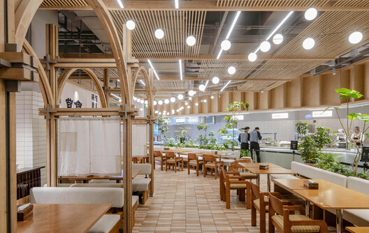 Wanhua Green Heart Food Market, Yunlang Canteen / XU Studio Wanhua Green Heart Food Market, Yunlang Canteen / XU Studio - Interior Photography, Wood, Chair