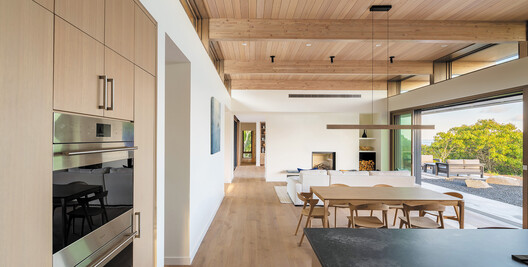 Veil House / Turkel Design Veil House / Turkel Design - Interior Photography, Dining room, Wood, Door, Countertop, Chair