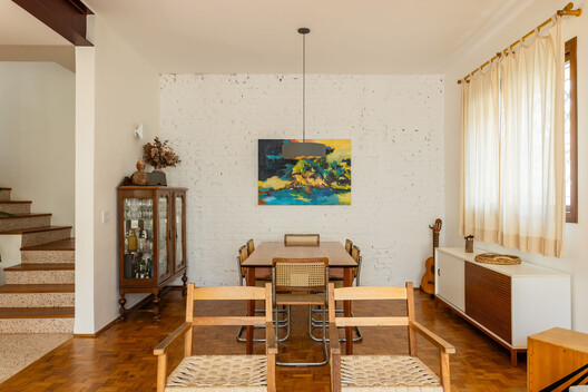 Lapa Townhouse Renovation / Estudio Piloti Arquitetura - Interior Photography, Wood, Table, Lighting, Chair