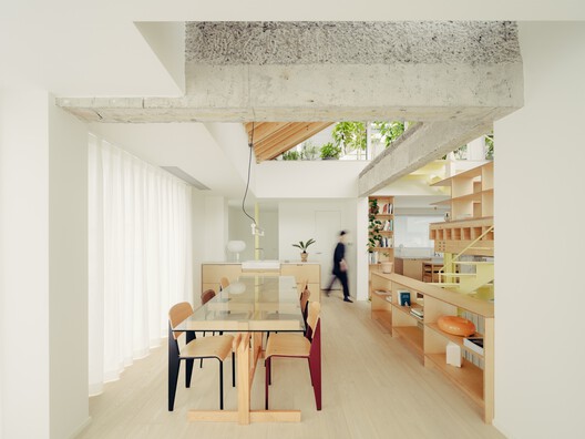 Split-Level Apartment  / Shiye Architecture Design and Research Practice - Interior Photography, Dining room, Wood, Chair