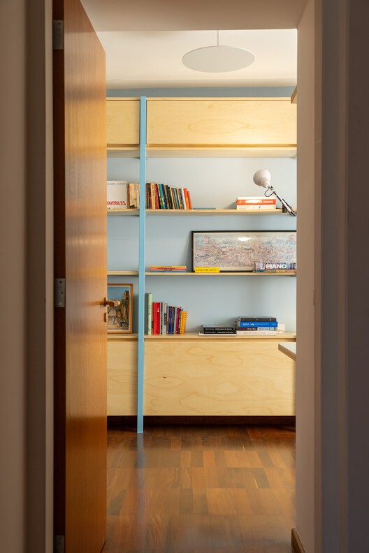 João Moura Apartment / Margem Arquitetos João Moura Apartment / Margem Arquitetos - Interior Photography, Closet, Wood, Shelving, Door