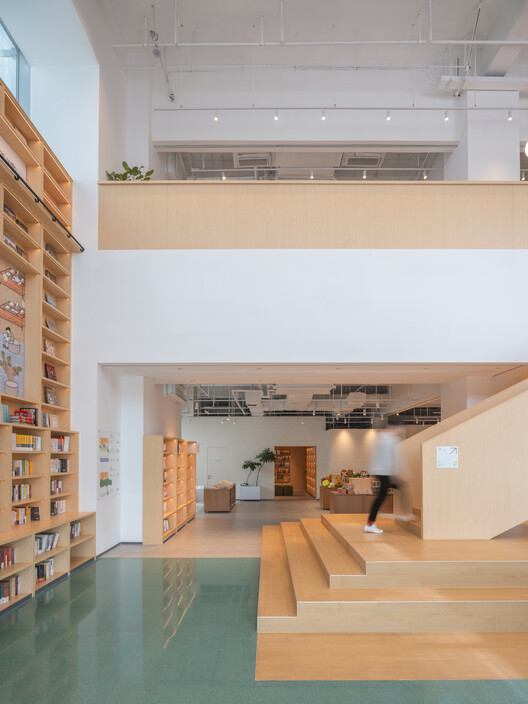 PAGEONE Bookstore at Wuxi Park Station / llLab. - Interior Photography, Wood, Shelving