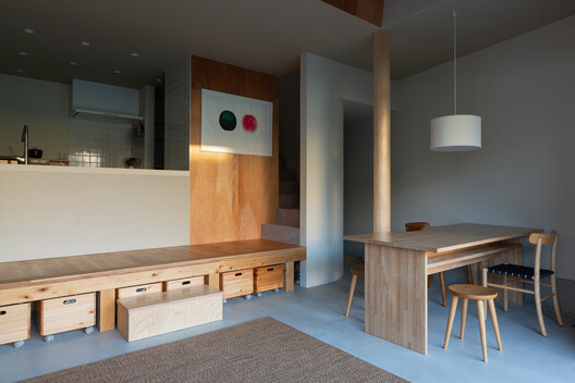 SOW and GROW House / nevertheless /  Yusuke Sagawa Architects - Interior Photography, Kitchen, Wood, Lighting, Shelving