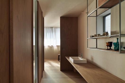 House and Studio in Kyoto / Tato Architects - Interior Photography, Bathroom, Wood, Countertop, Glass