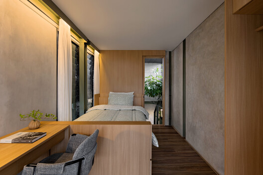 Mic(r)oLiving House / PSA Studio Mic(r)oLiving House / PSA Studio - Interior Photography, Bedroom, Wood, Bed