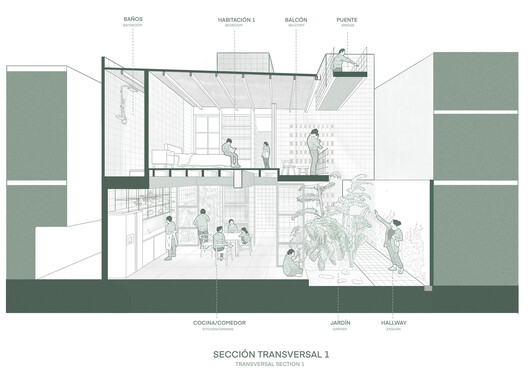 La Colmena - Multi-family Housing as Shared Neighborhood Infrastructure / Ancestra + Natura Futura La Colmena - Multi-family Housing as Shared Neighborhood Infrastructure / Ancestra + Natura Futura - Image 45 of 50