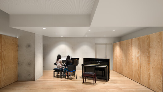 Dance, Music and Theatre Conservatoire in Massy / Dominique Coulon & associés Dance, Music and Theatre Conservatoire in Massy / Dominique Coulon & associés - Interior Photography, Kitchen, Wood, Lighting, Chair