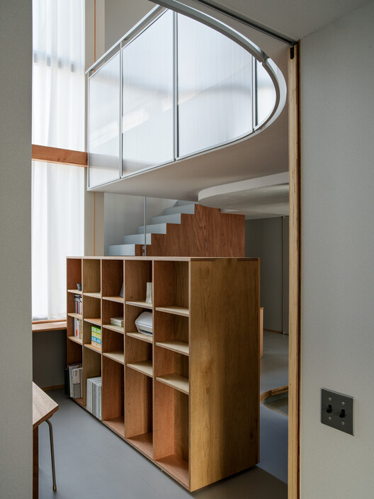 House in Kamiyasu / Yutaka Yoshida Architect & Associates - Interior Photography, Closet, Wood, Shelving, Lighting, Glass, Chair