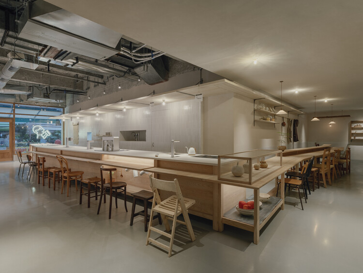 HEYTEA Craft Store / say architects - Interior Photography, Retail Interiors, Lighting, Chair, Countertop