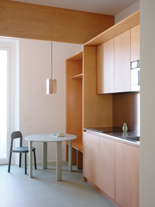 Imbriani – Renovation of Two Apartments in Milan / co.arch studio Imbriani – Renovation of Two Apartments in Milan / co.arch studio - Interior Photography, Kitchen, Wood, Chair
