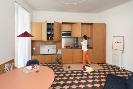 Imbriani – Renovation of Two Apartments in Milan / co.arch studio Imbriani – Renovation of Two Apartments in Milan / co.arch studio - Interior Photography, Kitchen, Wood, Chair