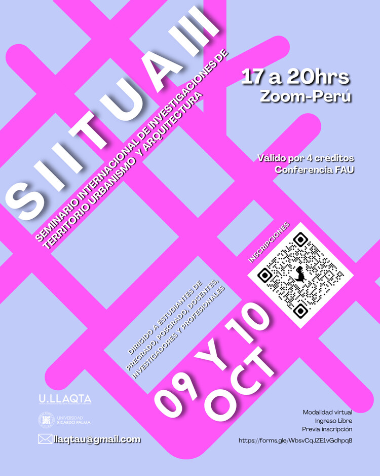 SIITUA III | International Seminar on Research in Territory, Urbanism, and Architecture