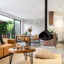 Casa Berna / Hiro Arquitectos - Fotografía interior, Sala de estar, Madera, Iluminación, Sillas, Ladrillo