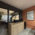 Office 101 Casa Andina / Caliza Arquitectura - Interior Photography, Offices Interiors, Kitchen, Lighting, Countertop, Chair