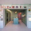 casa POP / gon architects - Interior Photography, Apartment Interiors, Kitchen, Door, Lighting