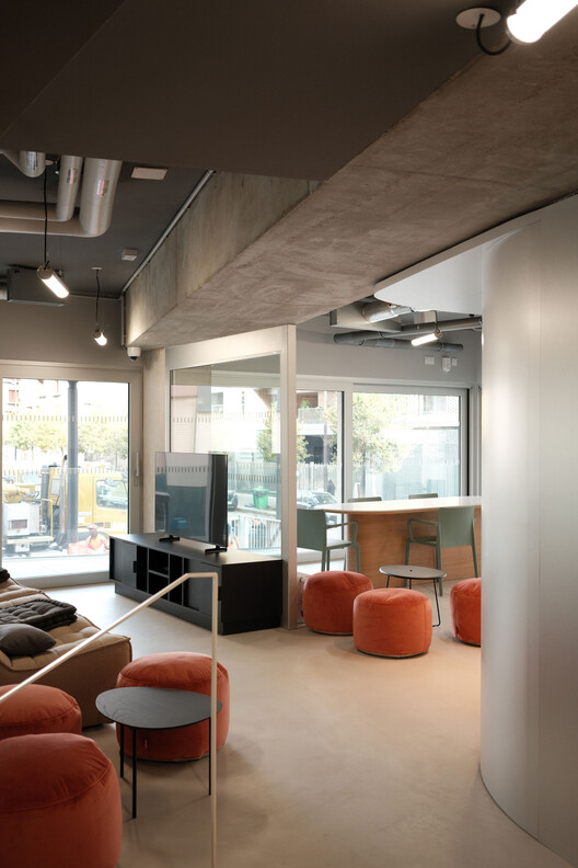 Résidence Lourmel / MARS Architectes - Interior Photography, Living Room, Chair, Lighting, Table, Glass