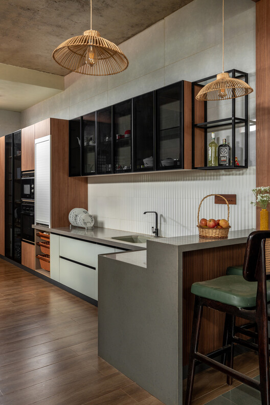 Terràvue Residence / Fictive Architects - Interior Photography, Kitchen, Wood, Countertop, Table, Lighting, Chair