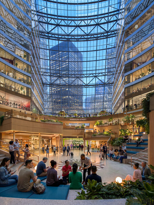 Google Unveils New Renderings of Chicago's Thompson Center Redesign, Marking Its Escape From Demolition Google Unveils New Renderings of Chicago's Thompson Center Redesign, Marking Its Escape From Demolition - Image 3 of 5