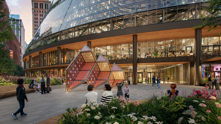 Google Unveils New Renderings of Chicago's Thompson Center Redesign, Marking Its Escape From Demolition - Image 4 of 5
