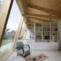 Modular House with a Sloping Facade / Papundekl Architects - Interior Photography, Houses, Lighting, Chair, Table