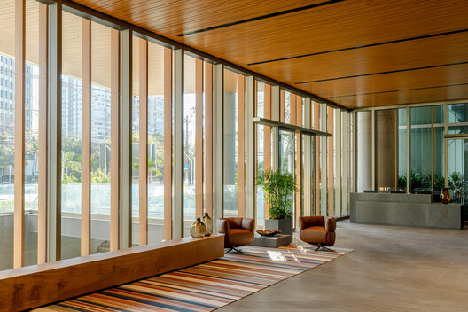 Jeronimo Faria Lima Building / Perkins&Will São Paulo - Interior Photography, Living Room, Wood, Glass