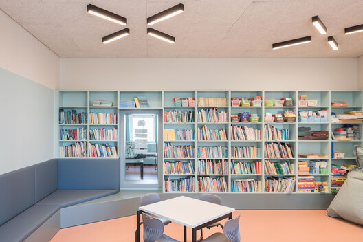 Primary School Straden / Gangoly & Kristiner Architects - Interior Photography, Closet, Shelving, Chair