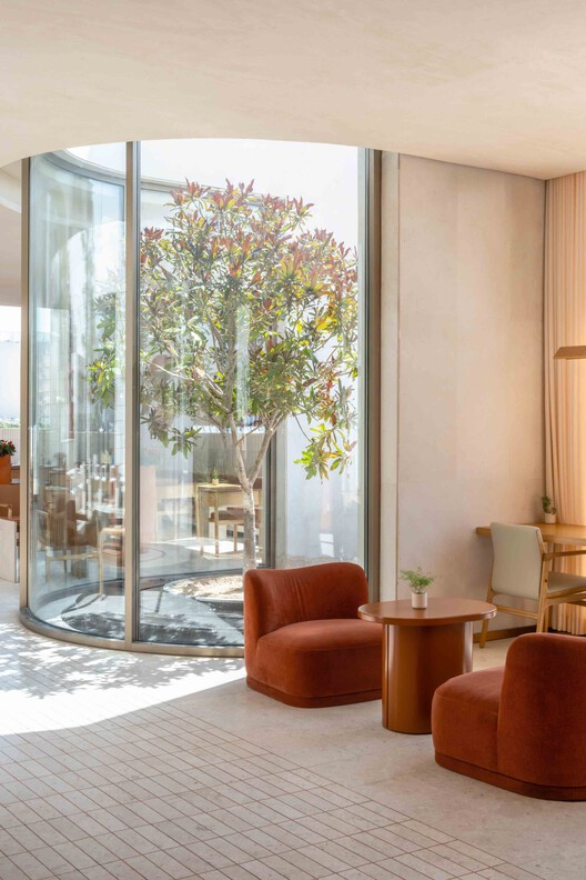 Ashjar Cafe  / Studio Ahmed Aldossary - Interior Photography, Living Room, Chair, Balcony