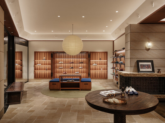 PANE MixC Shenyang Flagship Store / say architects - Interior Photography, Living Room, Wood, Lighting, Shelving