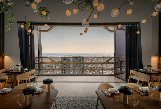 Wasl Tower / UNS Wasl Tower / UNS - Interior Photography, Table, Chair, Glass, Balcony