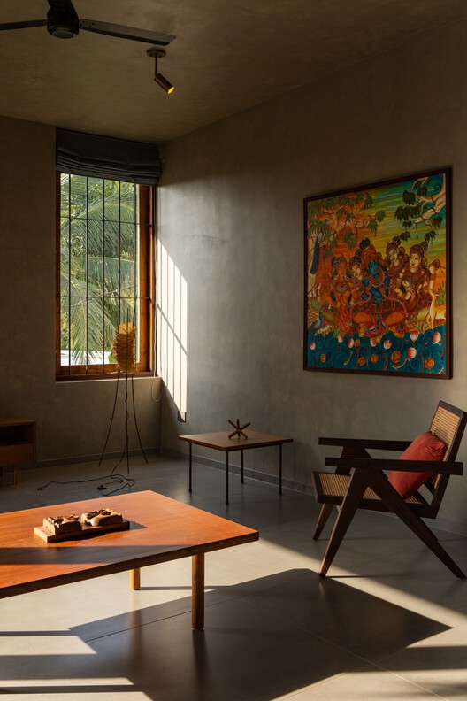 House Beyond the Mango Trees / inLe architects House Beyond the Mango Trees / inLe architects - Interior Photography, Wood, Table, Lighting, Chair