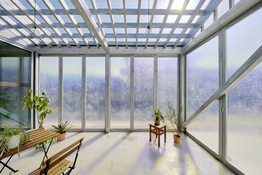 OY 住宅 / 1-1 Architects - 室内图, 木头, 玻璃, 梁