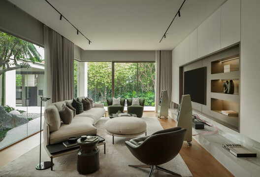 Prukpirom House Renovation (PPR House) / S+S Architects Prukpirom House Renovation (PPR House) / S+S Architects - Interior Photography, Living Room, Sofa, Chair, Lighting, Table