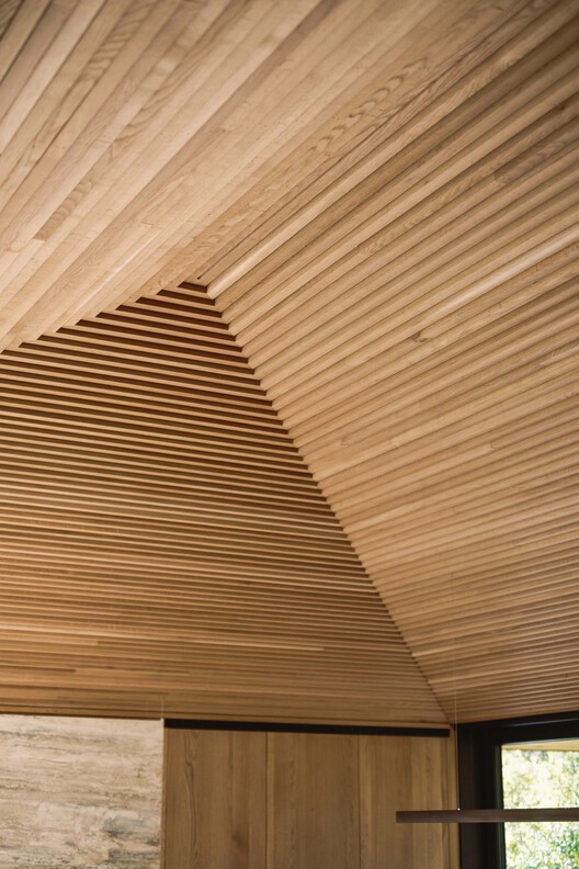 Cabaña Ostøya / R21 Arkitekter - Fotografía interior, Madera, Fijación Vigas