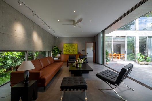 House Q / HGAA House Q / HGAA - Interior Photography, Living Room, Wood, Sofa, Lighting, Table, Chair, Glass