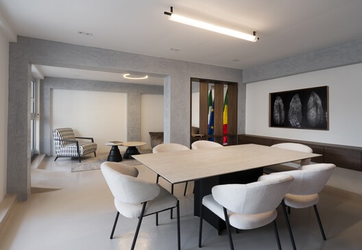 ITA - Italian Trade Agency Dakar / MOST Monti Studio ITA - Italian Trade Agency Dakar / MOST Monti Studio - Interior Photography, Living Room, Table, Wood, Chair, Lighting, Glass