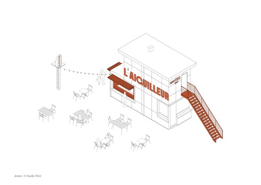 L'AIGUILLEUSE - Renovation of a former railway signal box into a kiosk-bar / Studio Téré L'AIGUILLEUSE - Renovation of a former railway signal box into a kiosk-bar / Studio Téré - Image 18 of 20