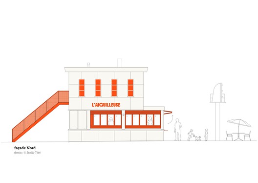 L'AIGUILLEUSE - Renovation of a former railway signal box into a kiosk-bar / Studio Téré L'AIGUILLEUSE - Renovation of a former railway signal box into a kiosk-bar / Studio Téré - Image 17 of 20