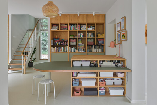Family home Eemnes / Kumiki Family home Eemnes / Kumiki - Interior Photography, Closet, Shelving, Wood, Table, Lighting, Chair