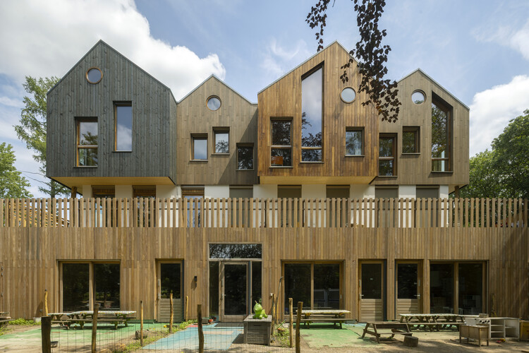 Childcare Centre Mowgli / Natrufied Architecture - Exterior Photography, Kindergarten, Garden