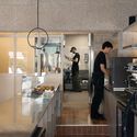 Gutiérrez Café / Toro Arquitectos - Interior Photography, Coffee Shop, Kitchen, Countertop, Lighting, Sink, Chair