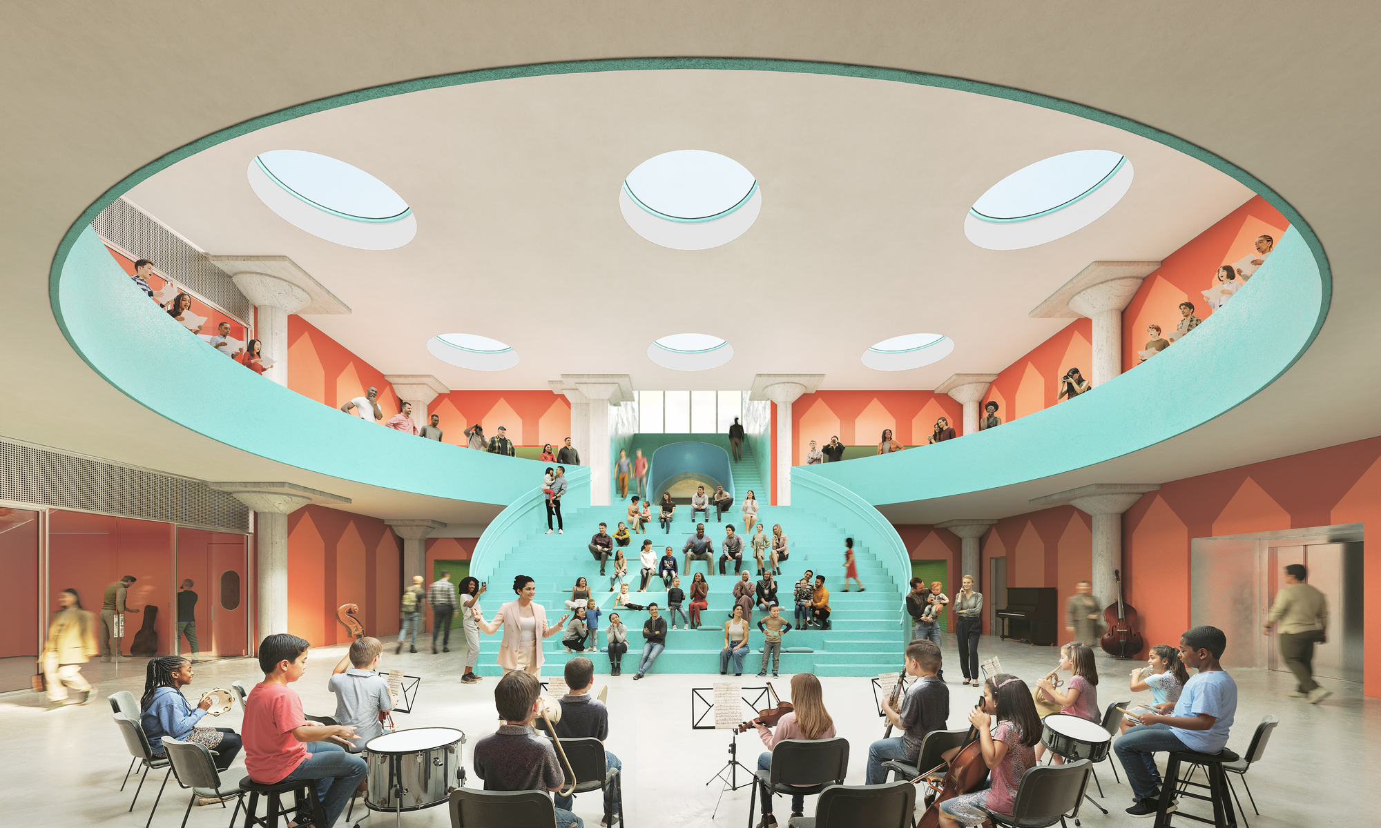 OMA/Jason Long Is Transforming Houston’s Historic Folger Coffee Plant into a Music and Arts School