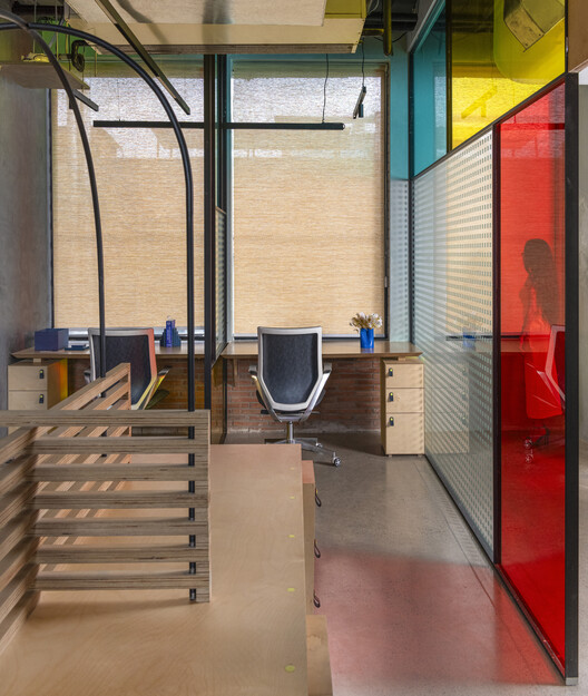 The Mortar House Offices / Logic Design + Build The Mortar House Offices / Logic Design + Build - Interior Photography, Lighting, Chair, Glass