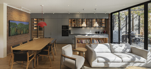 Casa Emilio Delporte / Citic Casa Emilio Delporte / Citic - Interior Photography, Table, Wood, Chair, Lighting, Sofa, Glass