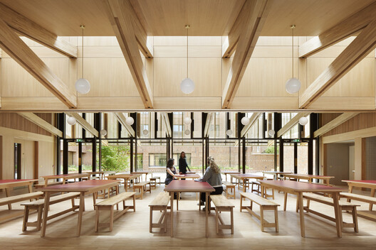 Winchester College Girls Boarding Houses / Stanton Williams Winchester College Girls Boarding Houses / Stanton Williams - Interior Photography, Dining room, Wood, Table