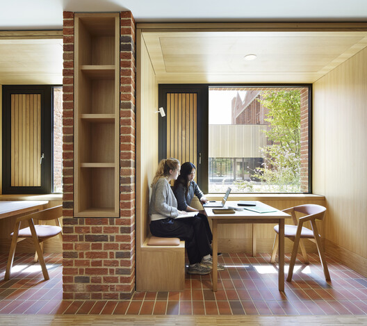 Winchester College Girls Boarding Houses / Stanton Williams Winchester College Girls Boarding Houses / Stanton Williams - Interior Photography, Kitchen, Wood, Chair