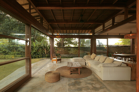 Legombang Treehouse / Cave Urban - Interior Photography, Living Room, Wood, Beam, Chair