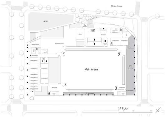 Yokohama BUNTAI Multipurpose Hub / AZUSA SEKKEI CO., Ltd. + ArchiBox Co., Ltd. + TAISEI DESIGN Planners Architects & Engineers Yokohama BUNTAI Multipurpose Hub / AZUSA SEKKEI CO., Ltd. + ArchiBox Co., Ltd. + TAISEI DESIGN Planners Architects & Engineers - Image 21 of 24