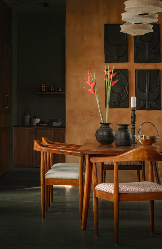 Aalok Farmhouse / Nodecraft Studio - Interior Photography, Wood, Table, Chair