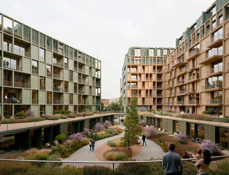 OODA Transforms a Prague City Block into a Permeable Mixed-Use Complex with a Lanscaped Central Plaza - Featured Image